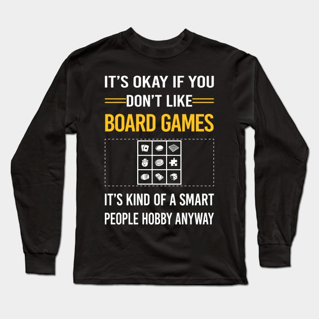 Funny Smart People Board Games Long Sleeve T-Shirt by Happy Life